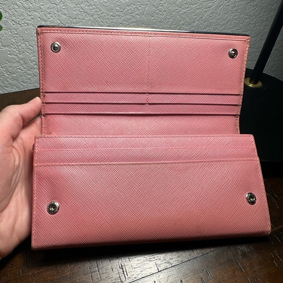 Prada Saffiano Pink Long Leather Wallet - Picture 8 of 16